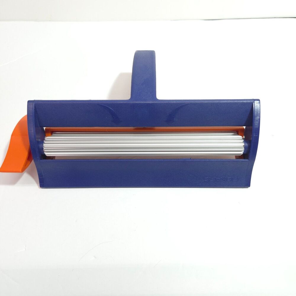 Fiskars Paper Crimper Straight Wave Pattern Tool Blue Orange Craft Scrapbooking
